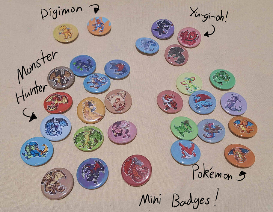 Mini badge sets!