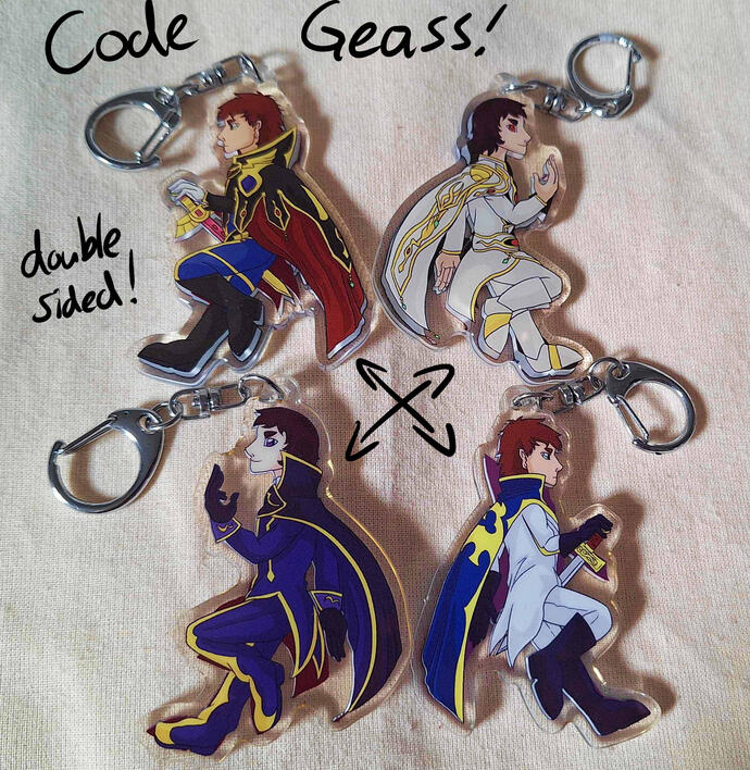 Code Geass keychains Code Geass keychains